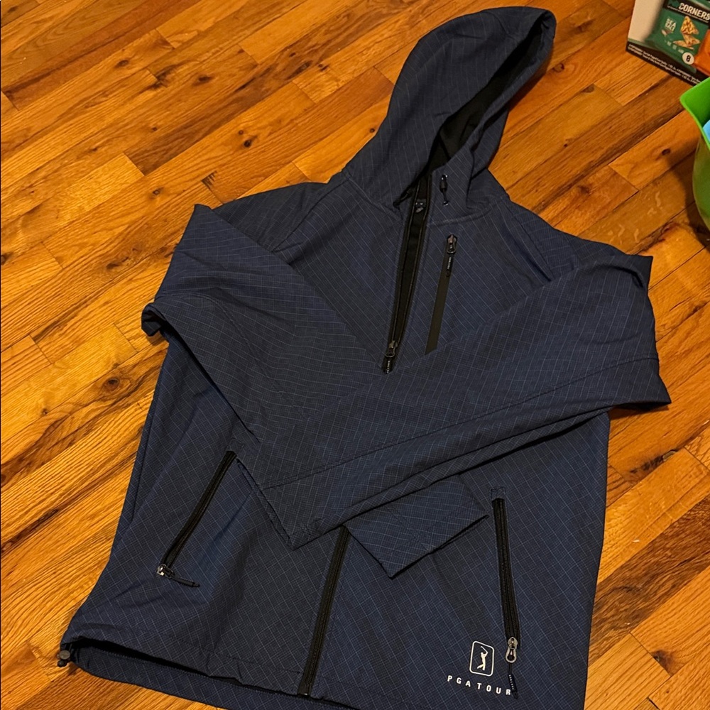 PGA Tour Men's Dark Blue Hooded Jacket